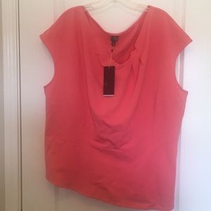 Lane Bryant coral sleeveless peplum tops